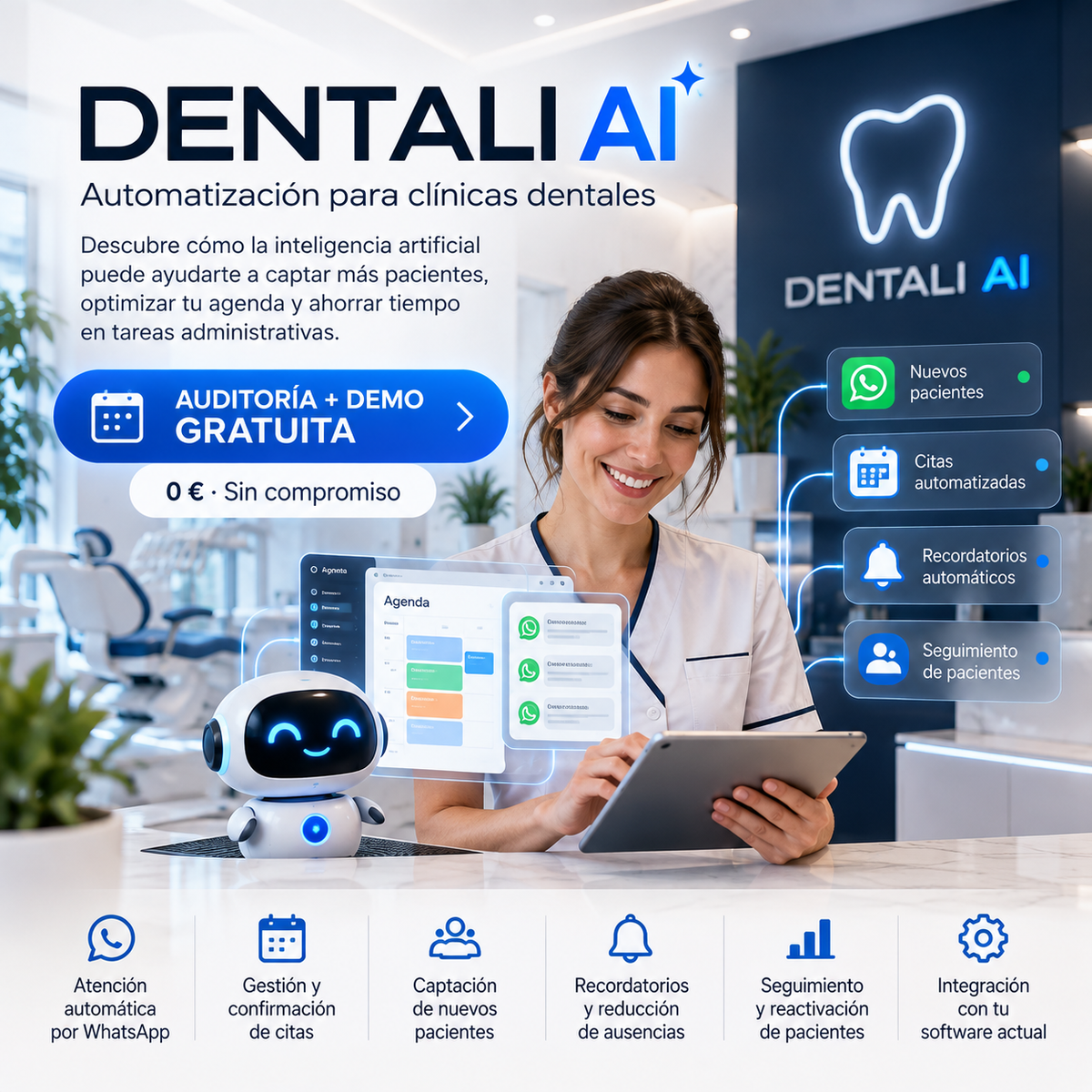 DENTALI AI - Auditoría y demo gratuita para clínicas dentales